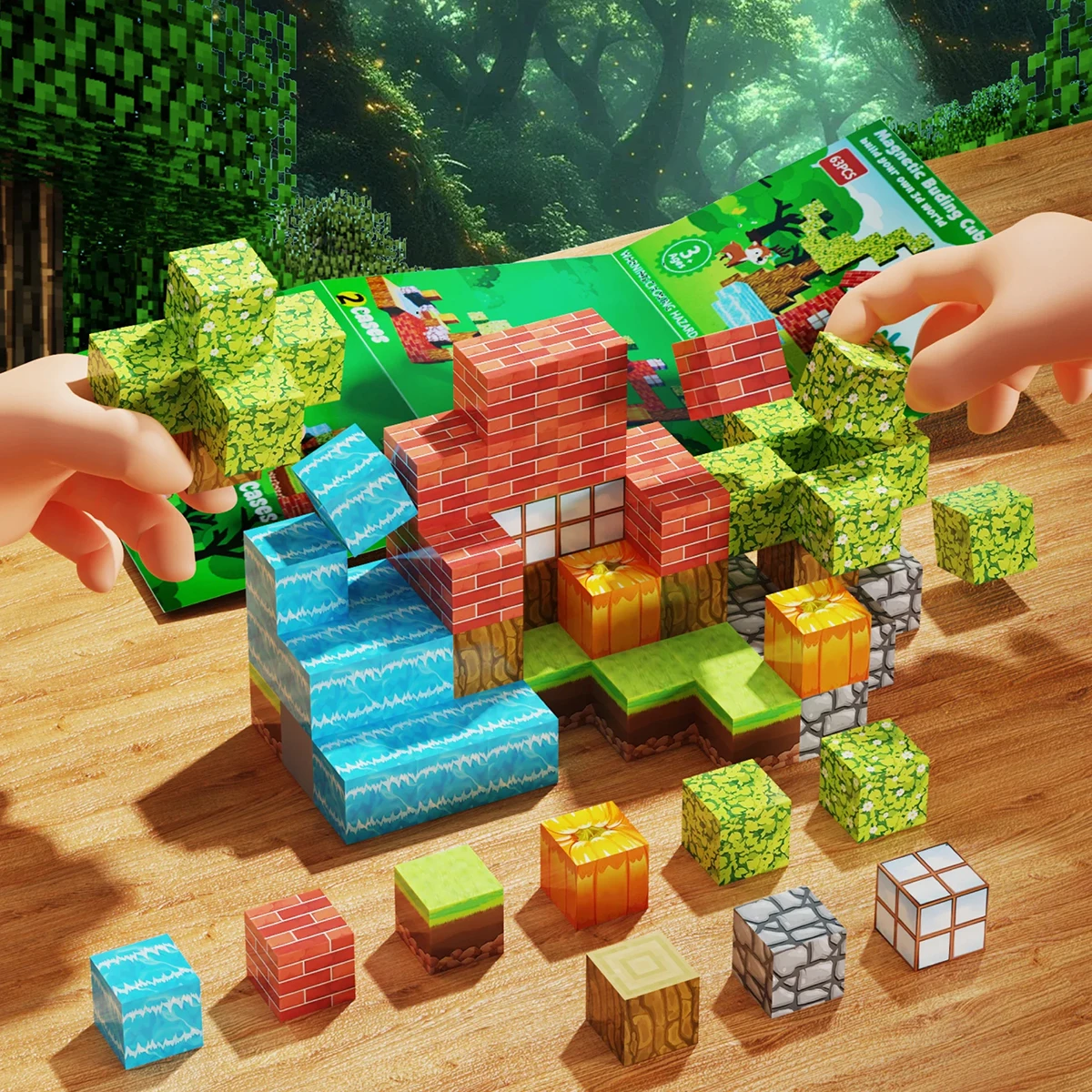 100PCS Magnet Construction Set STEM Toys for Kids Magnetic Building Blocks