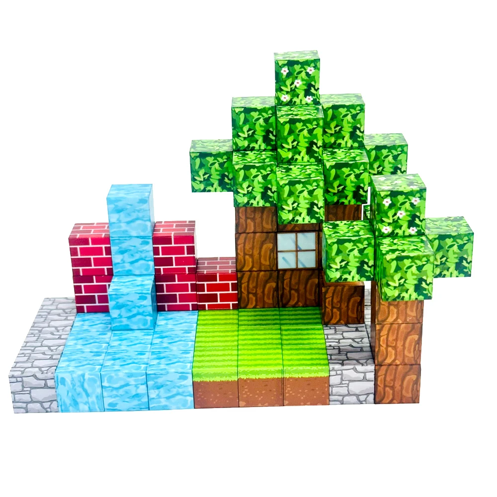 Magnet Cube Assembly Construction Toys for Kids Magnetic Building Blocks