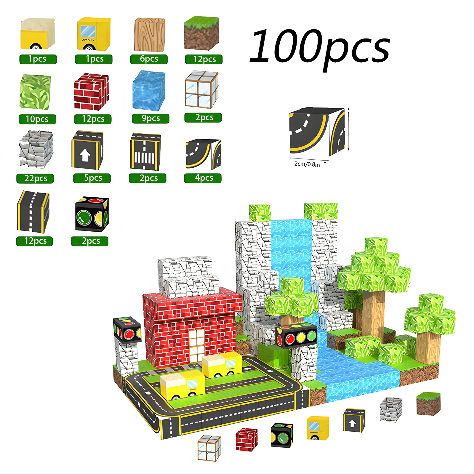 STEM Learning Toy 100PCS for Boys & Girls Magnetic Building Blocks
