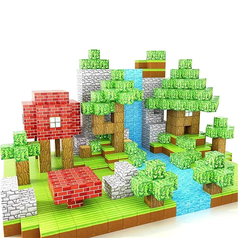 Magnet Toys Set for Kids Age 3+ DIY Montessori Magnetic Building Blocks