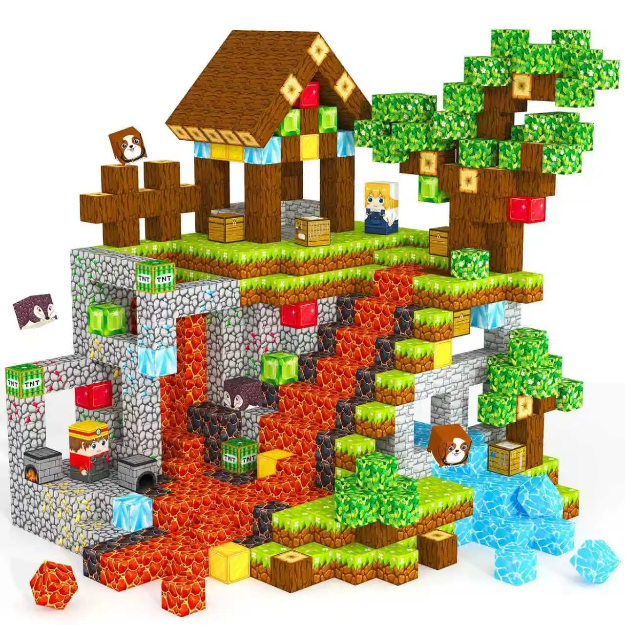 2025 Upgraded 100PCS Magnetic Tile Construction Set for Kids – Magnetic Building Blocks