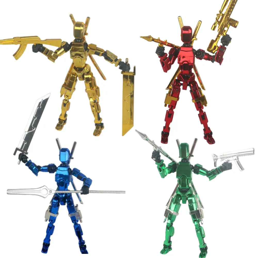 Lucky 13 Metallic Doll Figure Movable Joint Toy Gift – Magnetic Building Blocks