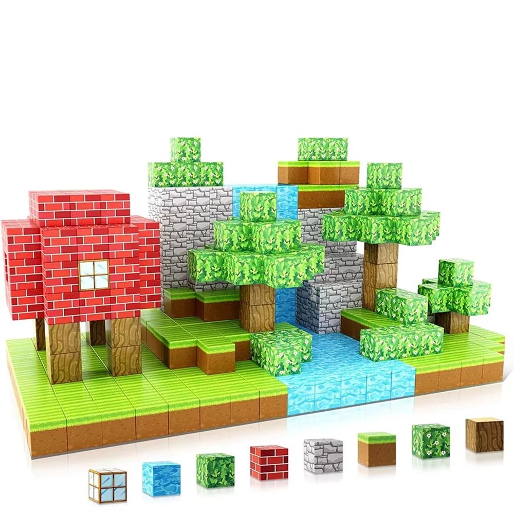 New Mine Magnet World Construction Set for Kids – Magnetic Building Blocks