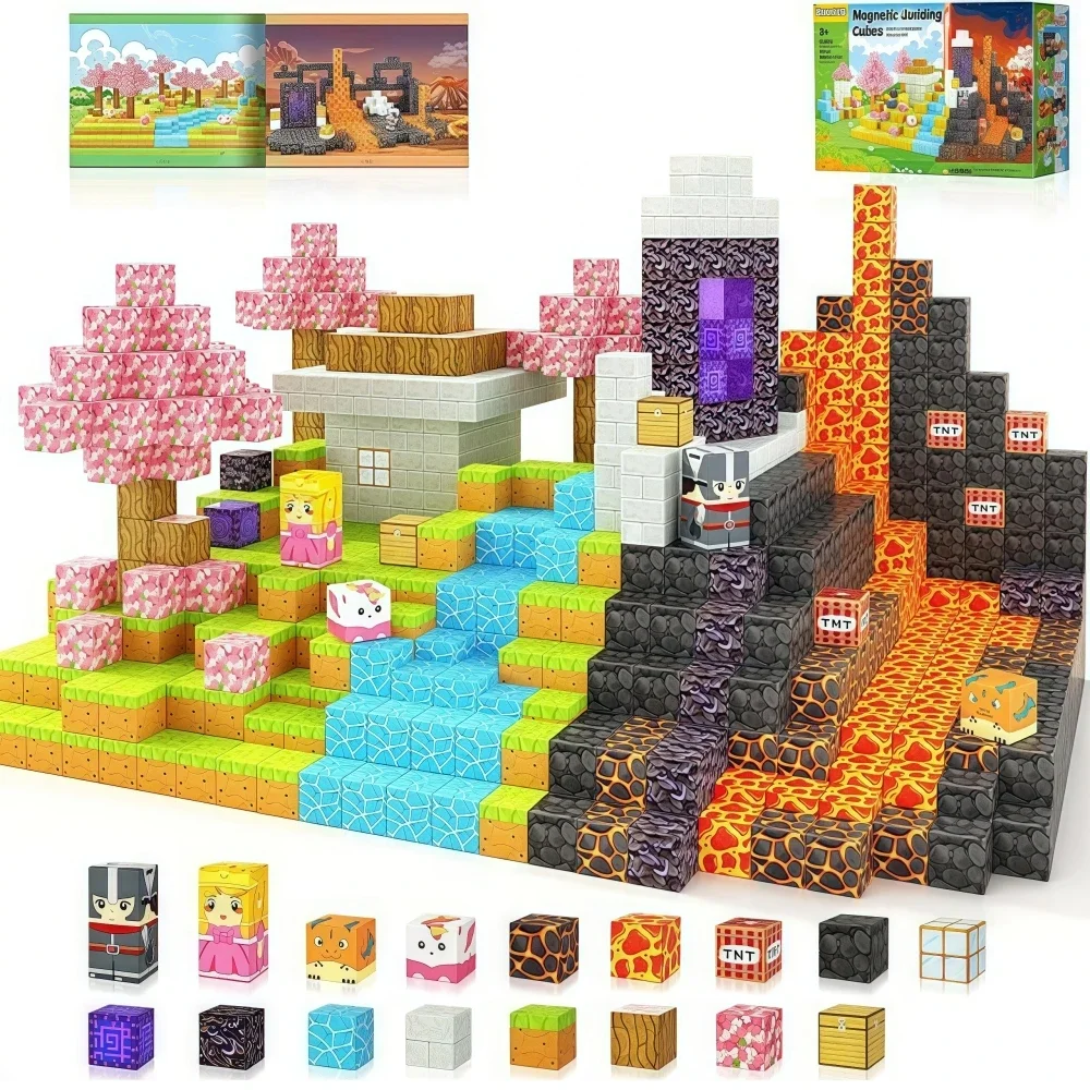STEM Learning Creative Construction Kit Educational Toy for Kids DIY Gift – Magnetic Building Blocks
