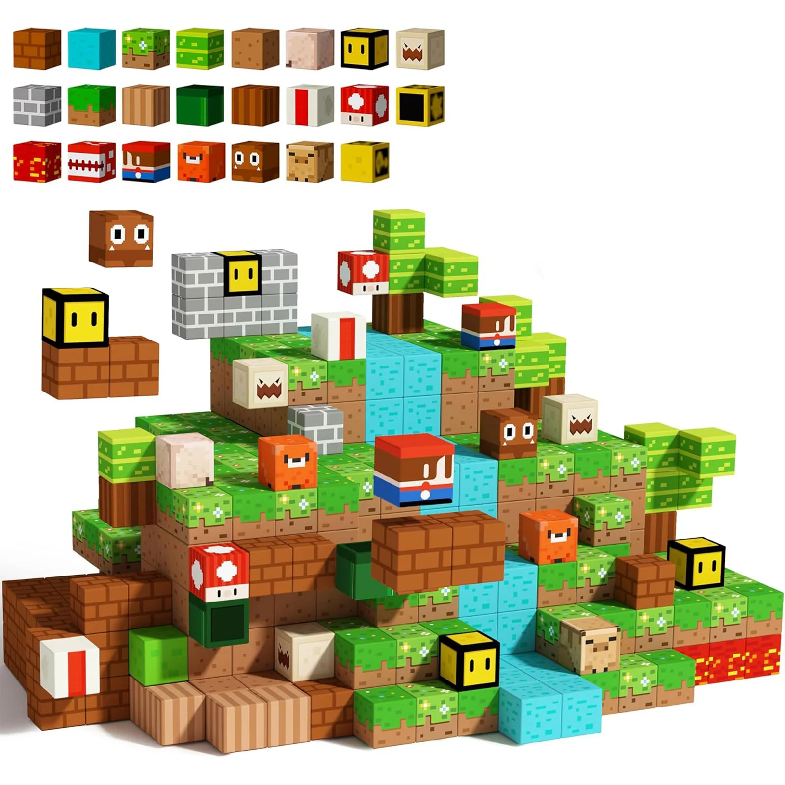 Game-Based Magnetic Building Blocks – Mine World Cubes