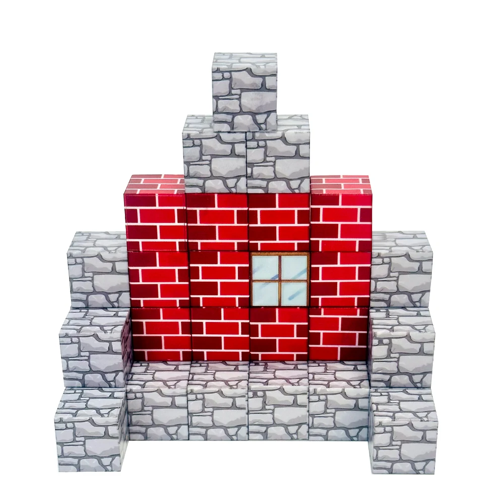 DIY 3D Pixel Bricks Montessori Educational Toys for Kids Magnetic Building Blocks