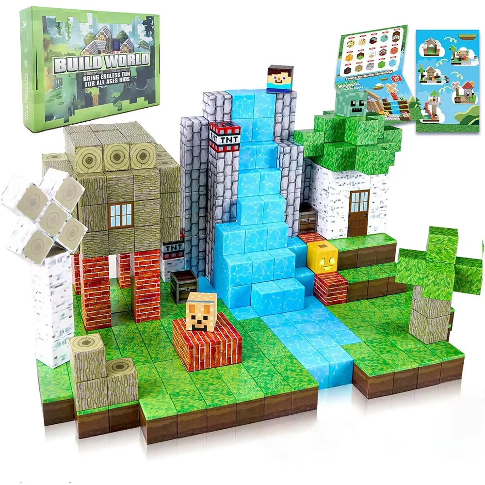 192PCS STEM Montessori Magnetic Building Blocks Construction Toys