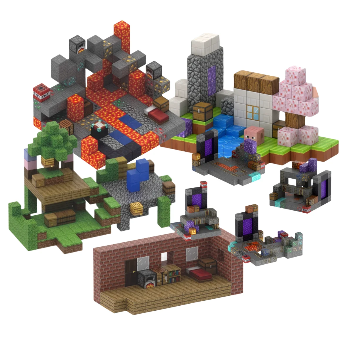Creative Bricks DIY Kids Construction Set Famous Scene Magnetic Building Blocks