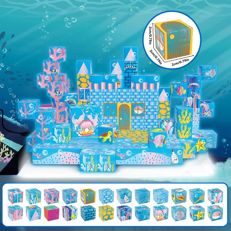 Luminous Magnetic Building Blocks Set