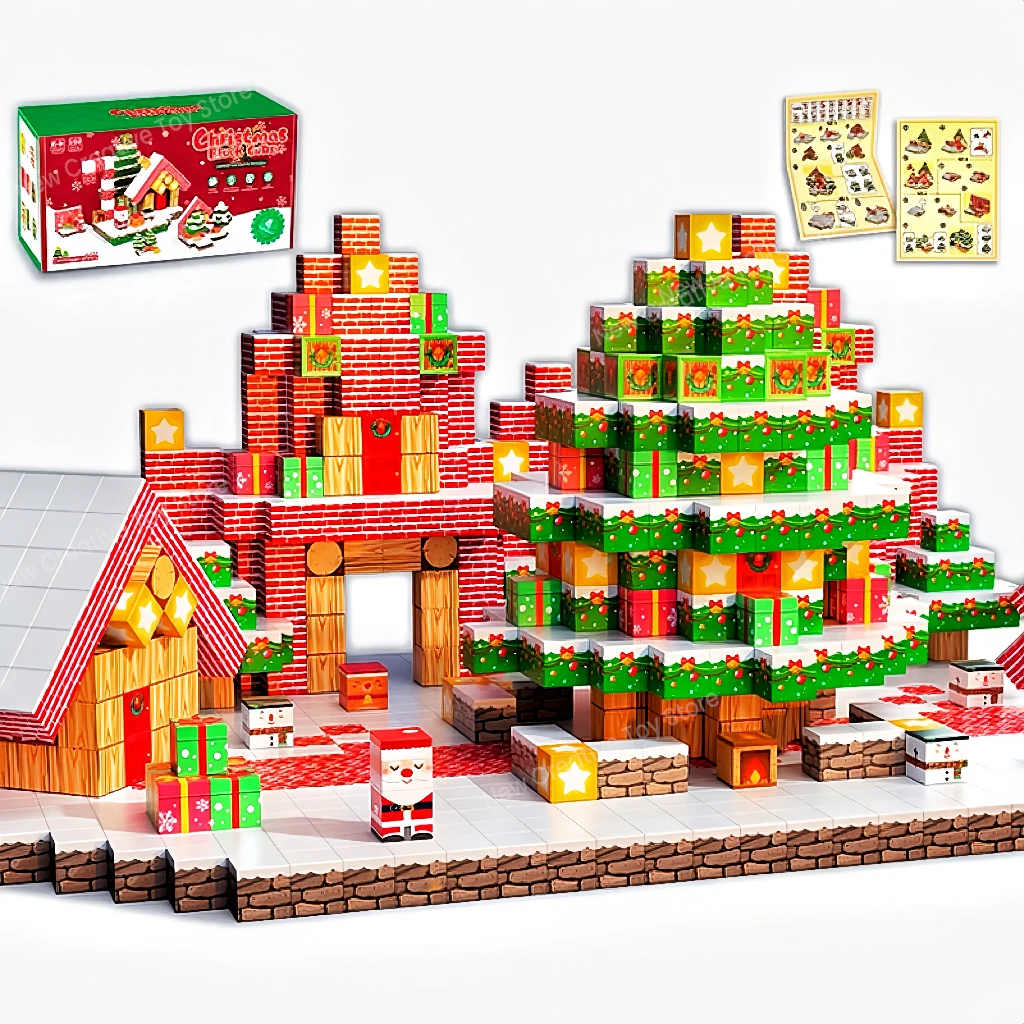 Christmas Magnetic Building Blocks Set
