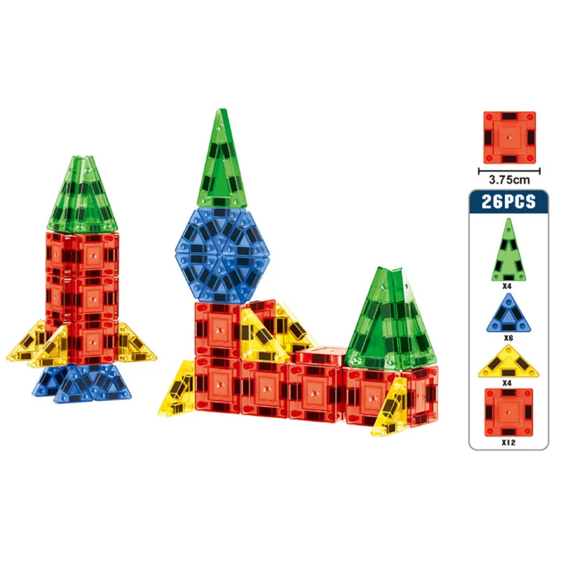 Travel Mini 3D STEM Magnet Toys Educational Set for Kids Magnetic Building Blocks