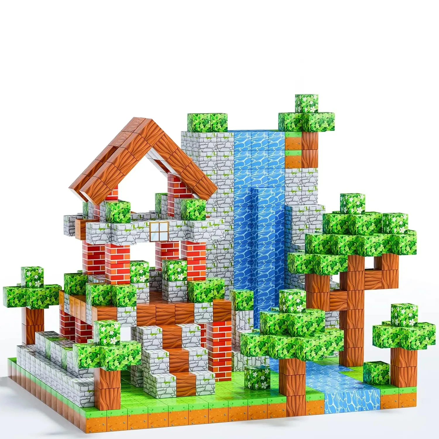 100PCS Magnet Toys STEM Montessori Cubes Set Magnetic Building Blocks